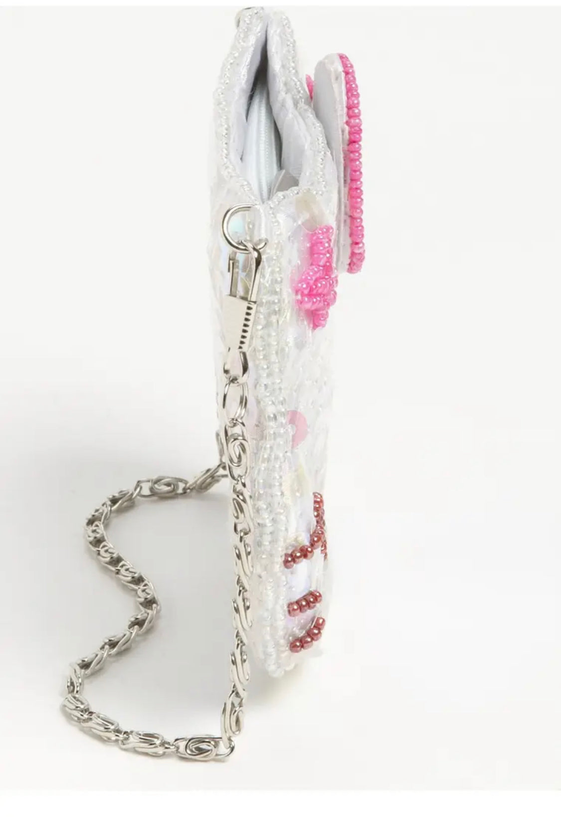 NWT Sanrio Hello Kitty Sequin Wristlet Wallet Bag Coin Purse Pink