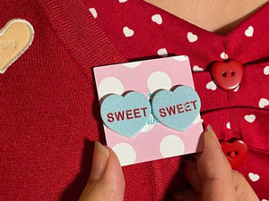 Sweet Candy Heart Stud Earrings