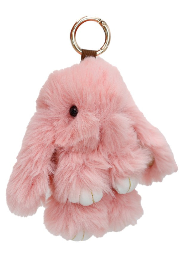 Faux Fur Bunny Rabbit Plush Keychain- More Colors Available!