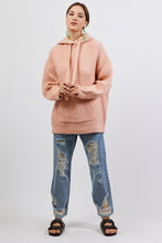 Load image into Gallery viewer, Light Pink Fluffy Oversized Knit Hoodie
