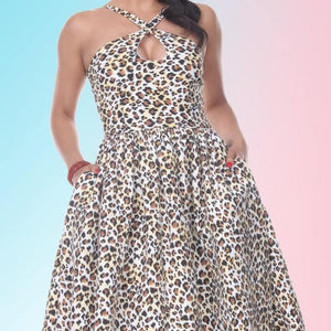 Leopard Print Frida Dress- LAST ONE!