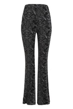 Load image into Gallery viewer, Black Patterned Flare Leggings
