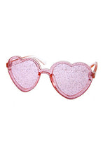 Load image into Gallery viewer, Rainbow Glitter Crystal Heart Sunglasses

