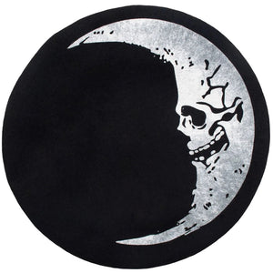 Crescent Moon Skull Profile Beret