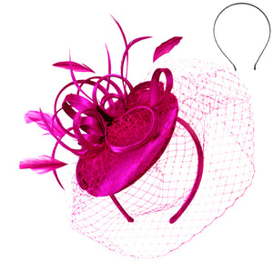Fuchsia Fascinator Hat