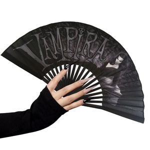 Vampira Coffin Hand Fan