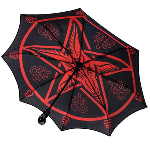 Satanic Star Skull Handle Umbrella