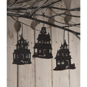 Haunted House Silhouette Ornaments- More Styles Available!