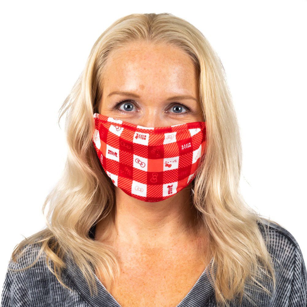 Hello Kitty Red Gingham Mask