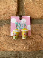 Popcorn Bucket Statement Earrings