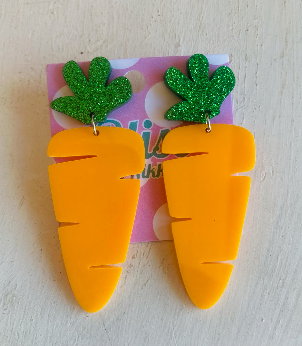 Carrot Acrylic Statement Earrings