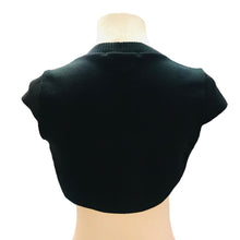 Load image into Gallery viewer, Black Cropped Short Sleeve Shrug
