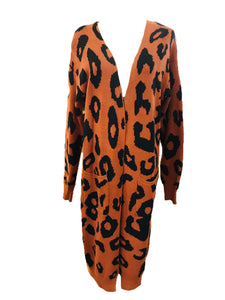 Leopard Print Cardigan Sweater