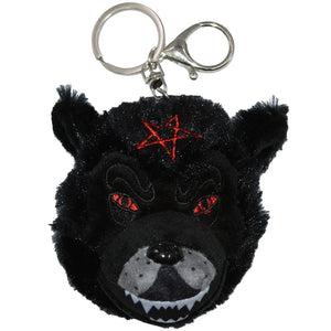 Wolfman Head Plush Keychain