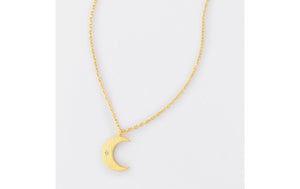 Dainty Matte Moon with Single Stone Necklaces- More Styles Available!