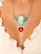 Load image into Gallery viewer, Winged Skull Cameo Necklace
