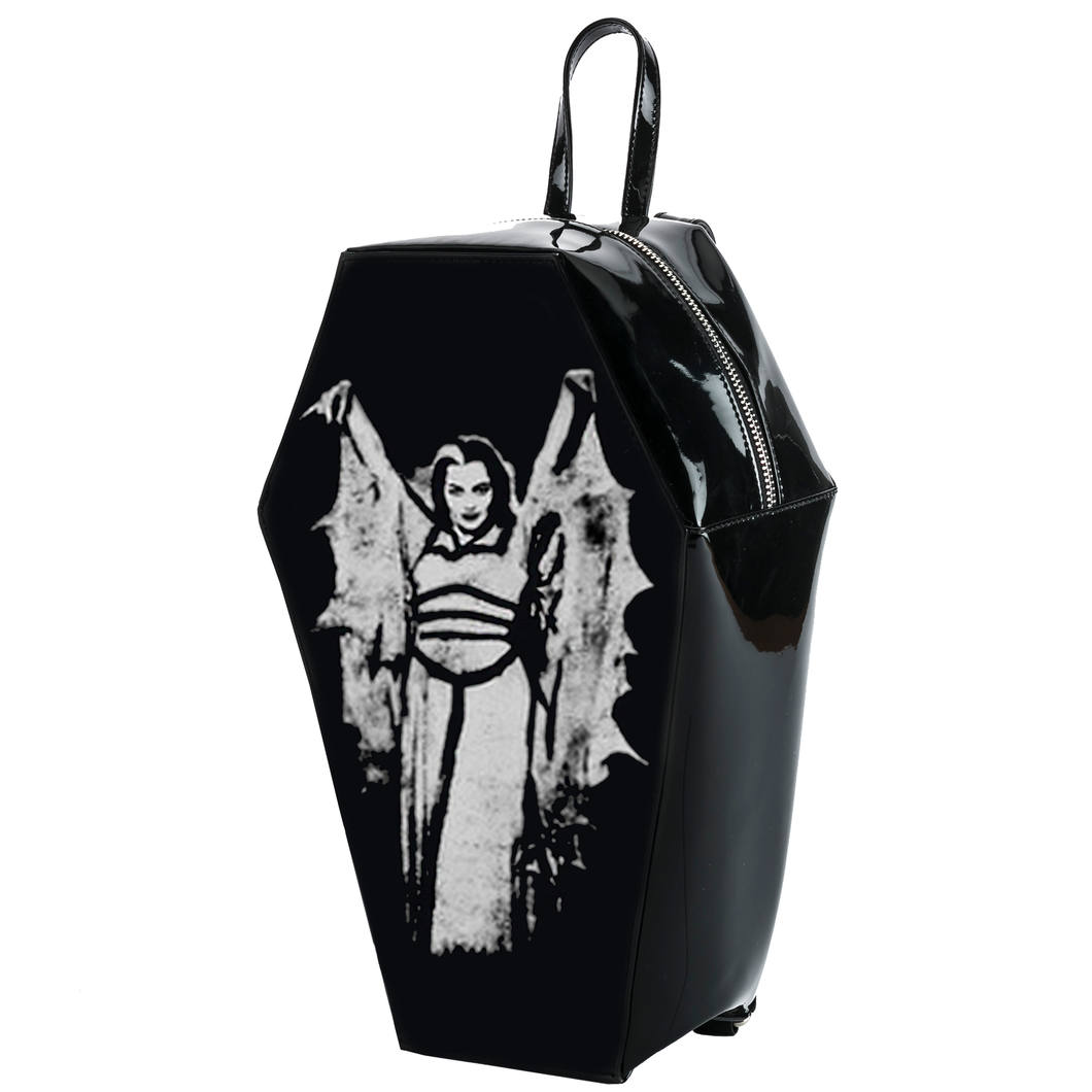 Rock Rebel Lily Munster Coffin Backpack