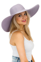 Load image into Gallery viewer, Lavender Tight Weave Heavy Brim Floppy Hat
