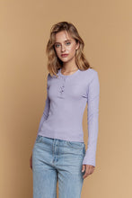 Load image into Gallery viewer, Lavender Thermal Long Sleeve Top
