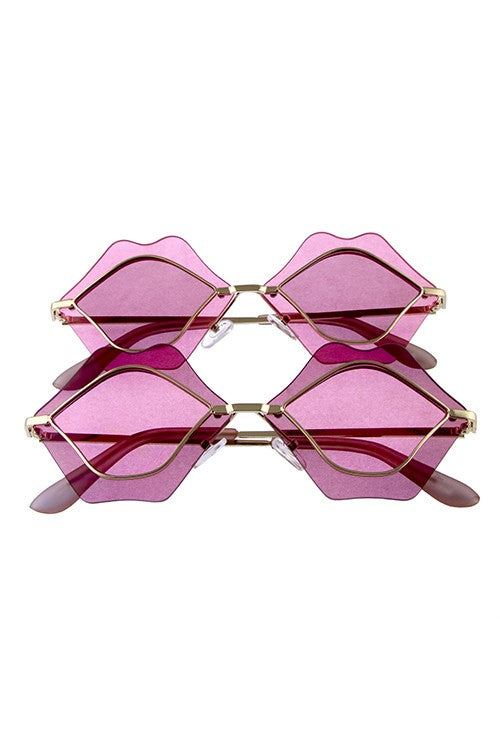 Pink Crystal Clear Lips Sunglasses – Pink House Boutique
