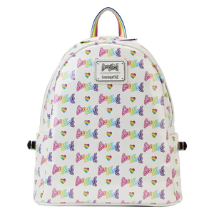 Lisa Frank Rainbow Heart Mini Backpack with Detachable Waist Bag