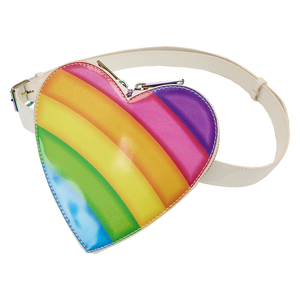 Lisa Frank Rainbow Heart Mini Backpack with Detachable Waist Bag