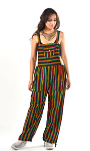 Marley Rasta Striped Overalls
