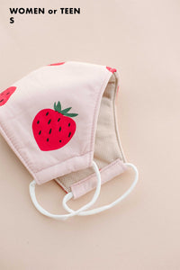 Strawberry Print Cotton Mask