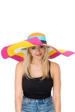 Load image into Gallery viewer, Multicolor Extra Large Floppy Brim Sun Hat
