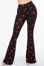 Load image into Gallery viewer, Cherry Print Bell Bottom Leggings
