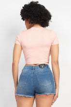 Load image into Gallery viewer, Peachy Pink Waist Tied Ribbon Top
