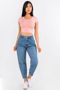 Blush Pink Back To Basics Crop Top