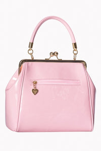 Pink Classic Retro Bow Kisslock Handbag