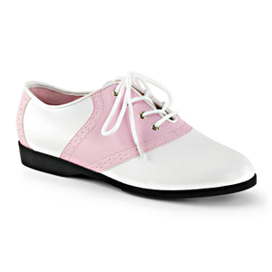 Pink and White Saddle Shoes