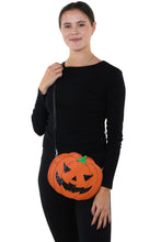 Load image into Gallery viewer, Double Sided Jack O Lantern Crossbody Purse
