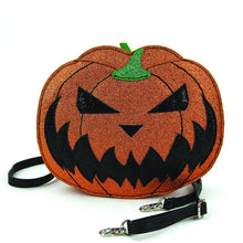 Load image into Gallery viewer, Double Sided Jack O Lantern Crossbody Purse
