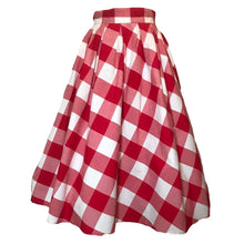 Load image into Gallery viewer, Red and White Plaid Skirt- LAST ONE!
