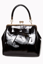 Load image into Gallery viewer, Black Classic Retro Bow Kisslock Handbag
