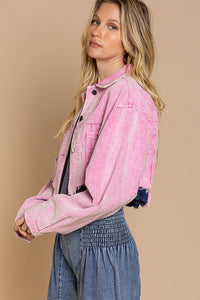 Olli Pretty Pink Cropped Jacket