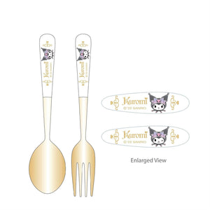 Kuromi Ceramic Handle Fork and Spoon Set