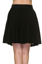 Load image into Gallery viewer, Black Textured Skater Skirt
