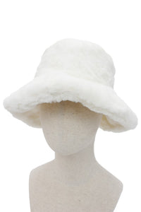 Fuzzy Faux Fur Bucket Hat