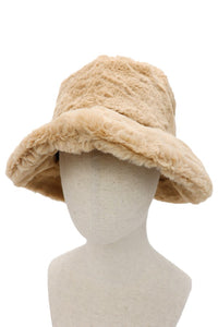 Fuzzy Faux Fur Bucket Hat