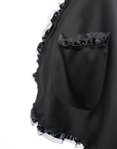 Steampunk Inspired Lace and Black Ladies Apron