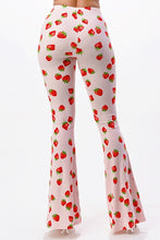 Load image into Gallery viewer, Pink Strawberry Flared Legging Pants
