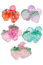 Load image into Gallery viewer, Strawberry Crystal Knocker Hair Ties Set of 2- More Colors Available!

