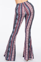 Load image into Gallery viewer, Purple Sunset Paisley Flared Legging Pants
