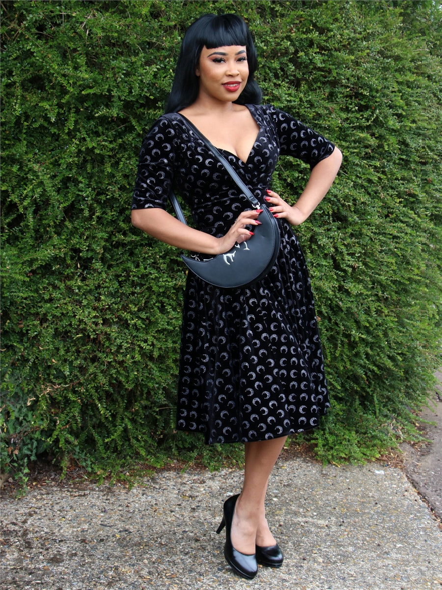 black glitter swing dress Black & Glitter Ornament Gellar Swing Skirt – Pink House Boutique main image 1