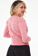 Load image into Gallery viewer, baby pink heart cardigan
