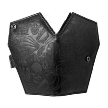 Load image into Gallery viewer, Embossed Skull Coffin Wallet
